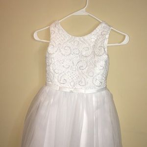 KissGangel Girl’s White Floral Dress